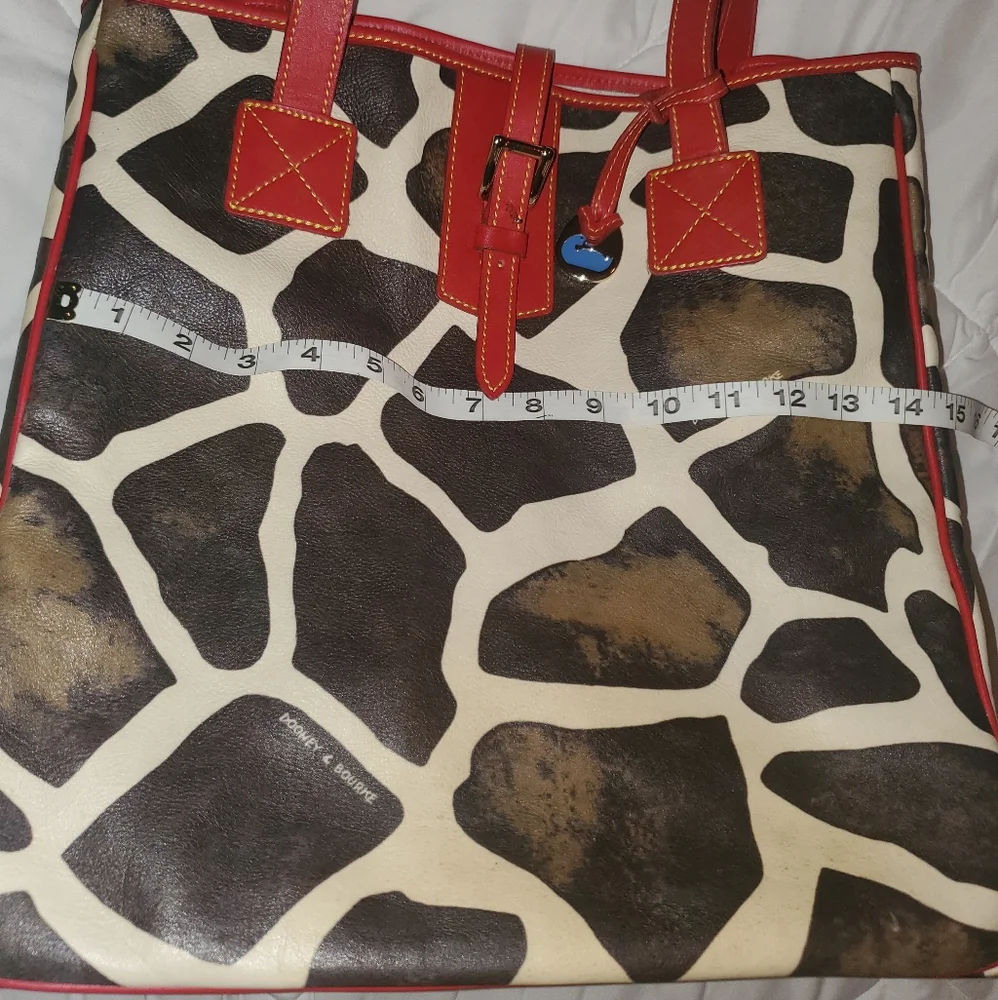 Dooney & Bourke Giraffe and Red Large Tote - Picture 10 of 14